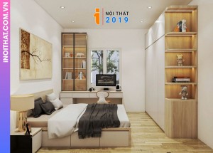 Set combo phòng ngủ hiện đại đầy đủ nội thất gỗ
