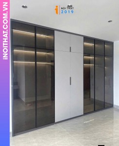 Tủ áo gỗ MDF cánh kính