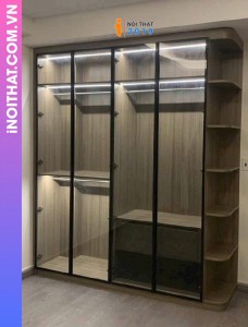 Tủ áo gỗ MDF cánh kính