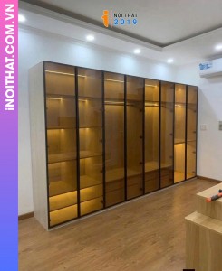 Tủ áo gỗ MDF cánh kính