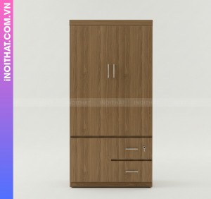 Tủ Nhựa Quần Áo 1 Buồng  Màu Nâu Cánh Dán