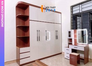 Tủ quần áo cánh kín bằng gỗ công nghiệp