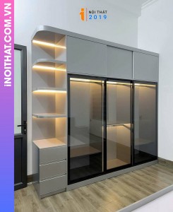 Tủ Quần Áo cánh kính kết hợp cửa lùa tại Hồ Chí Minh