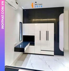 Tủ Quần Áo kết hợp bàn học cho chung cư mini tại Hà Nội