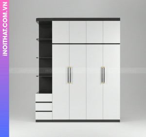 Tủ Quần Áo Nhựa Đóng Sẵn 2 Buồng 1 Đợt 3 Tầng